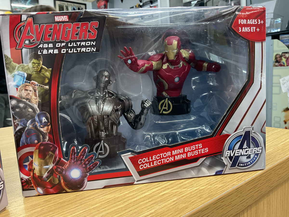Avengers Age Of Ultron Ironman and Ultron Mini Busts