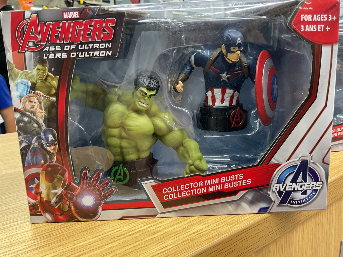 Avengers Age Of Ultron Hulk and Captain America Mini Busts
