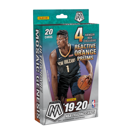 2019-20 Panini Mosaic NBA Basketball Trading Cards Hanger Box- Exclusive - 20 Cards |Find Rookie Autographs- Zion Williamson Ja Morant and more