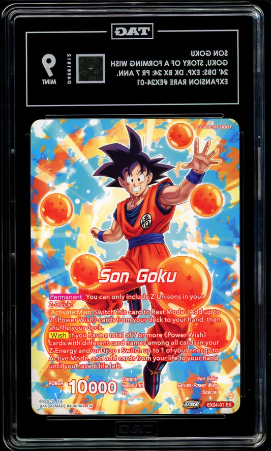 Son Goku: Expansion Rare #EX24-01 Graded Tag 9 MINT
