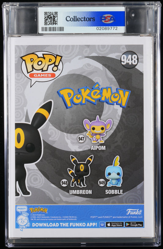 FUNKO POP- GAMES 948 UMBREON 2023- PSA 8.5 GRADED