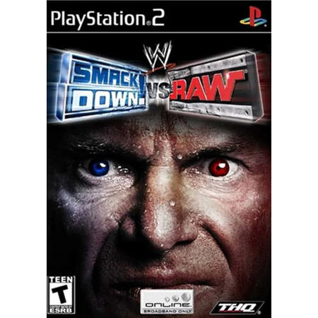 USED AND TESTED Smackdown Vs Raw - Sony PlayStation 2 PS2 Tested & Working Great Shape!