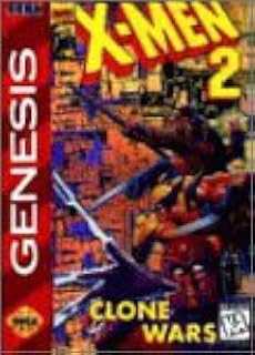 Sega Genesis X-Men 2 Clone Wars Retro Game USED