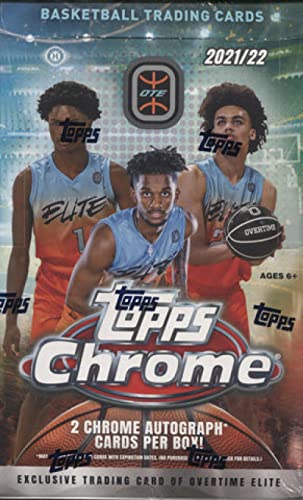 Topps 2021-22 Chrome OTE Basketball Trading Card HOBBY Box (18 Packs)