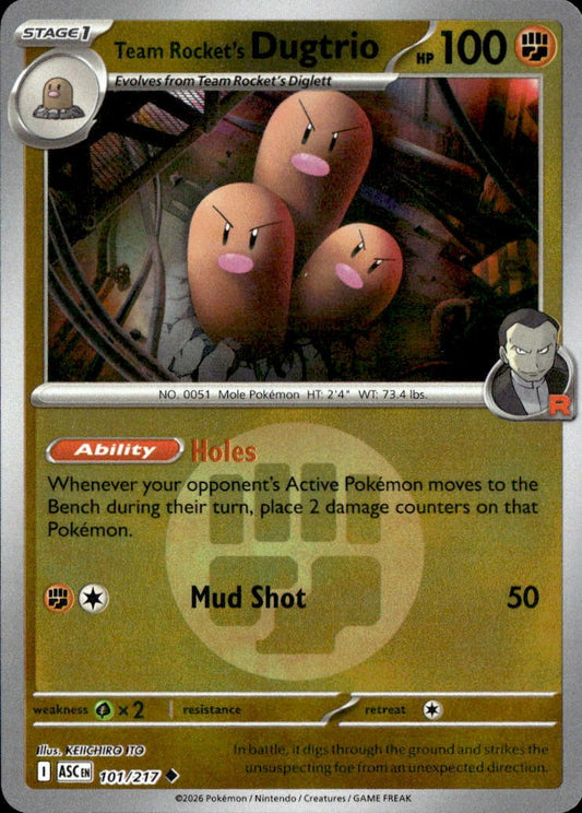 Team Rocket's Dugtrio - 101/217 (Energy Symbol Pattern)
