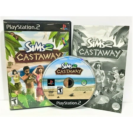 The Sims 2: Castaway - Complete in Box - Black Label - Tested - PS2 Playstation 2 USED