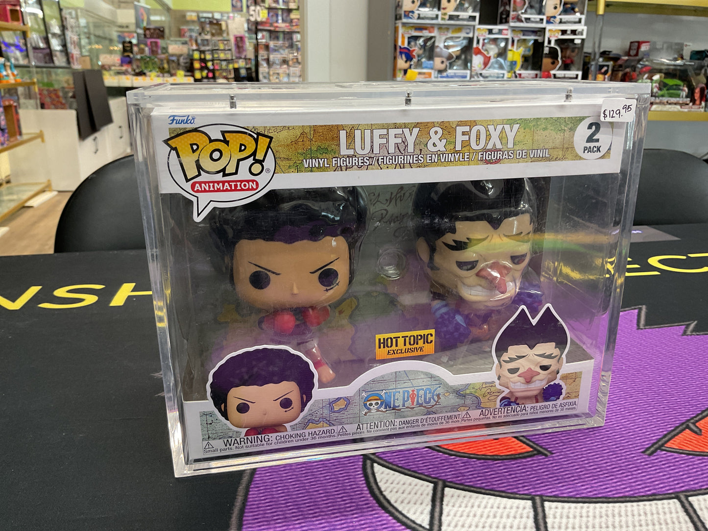 Funko One Piece POP! Animation Luffy & Foxy Vinyl Figure 2-Pack vinyl case included