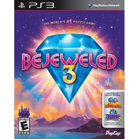 Bejeweled 3 (with Zuma & Feeding Frenzy 2) - PlayStation 3 USED AND TESTED