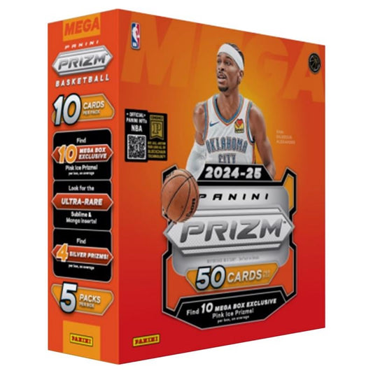 2024-25 Panini NBA Prizm Basketball Trading Cards Mega Box