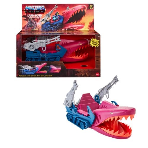 Masters of the Universe Origins Land Shark Vehicle with Adjustable Cannons  MOTU Toy Collectible