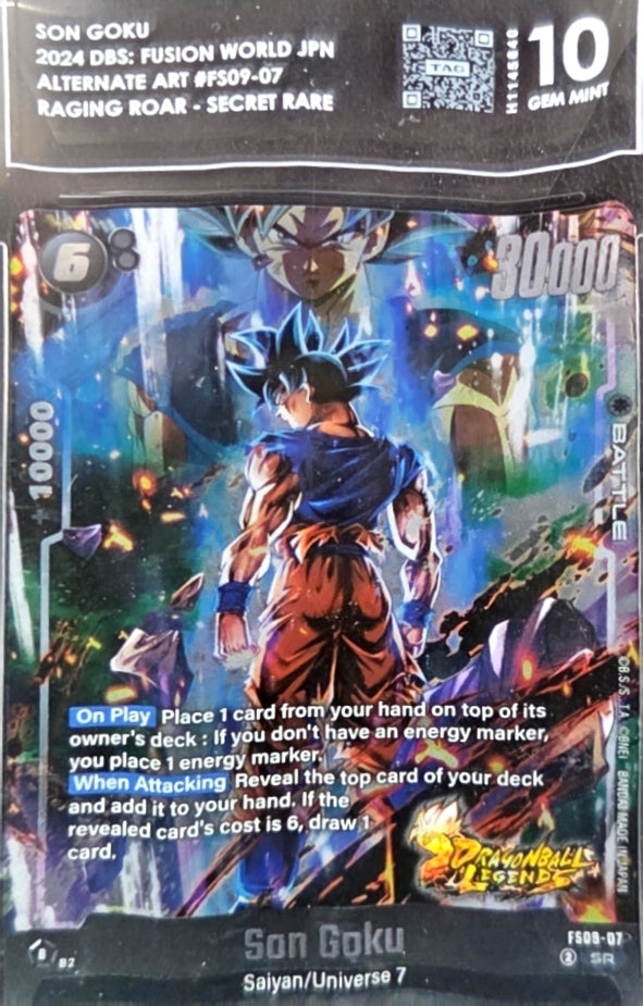 Son Goku: 2024 Fusion World Alternate Art #FS09-07. Graded Tag 10 GEM MINT