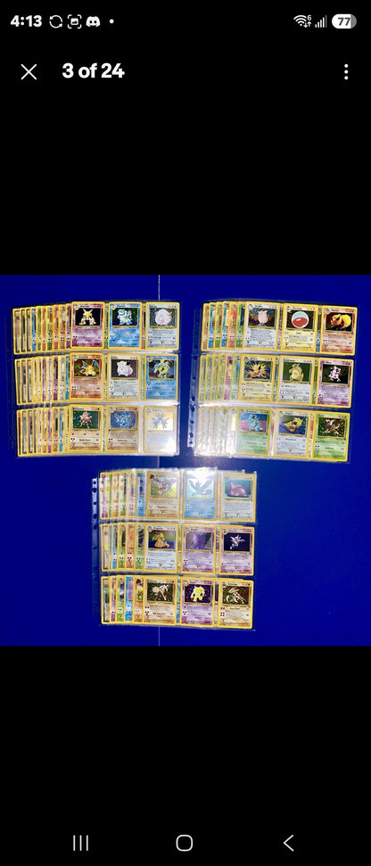 Pokemon Master Set 100% Complete Base Set 102/102 Jungle 64/64 Fossil 62/62