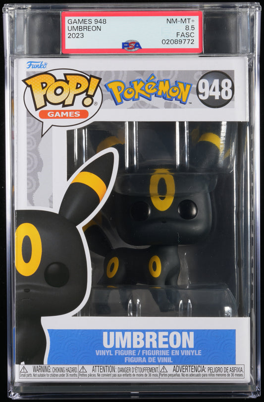 FUNKO POP- GAMES 948 UMBREON 2023- PSA 8.5 GRADED
