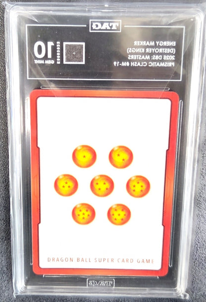 Energy Marker: Destroyer Kings- 2025 DBS Prismatic Clash #M-19 TAG 10 GEM MINT
