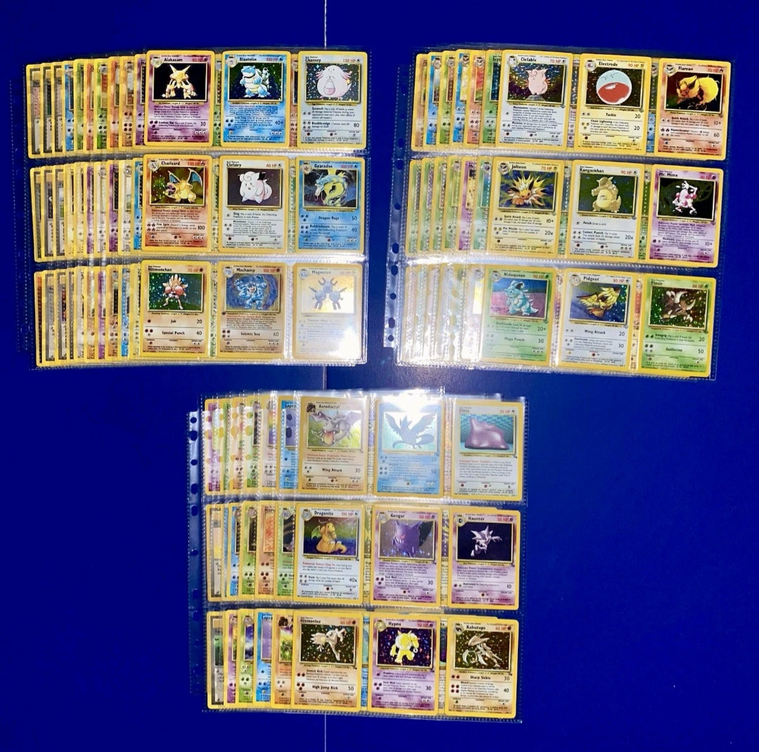 Pokemon Master Set 100% Complete Base Set 102/102 Jungle 64/64 Fossil 62/62