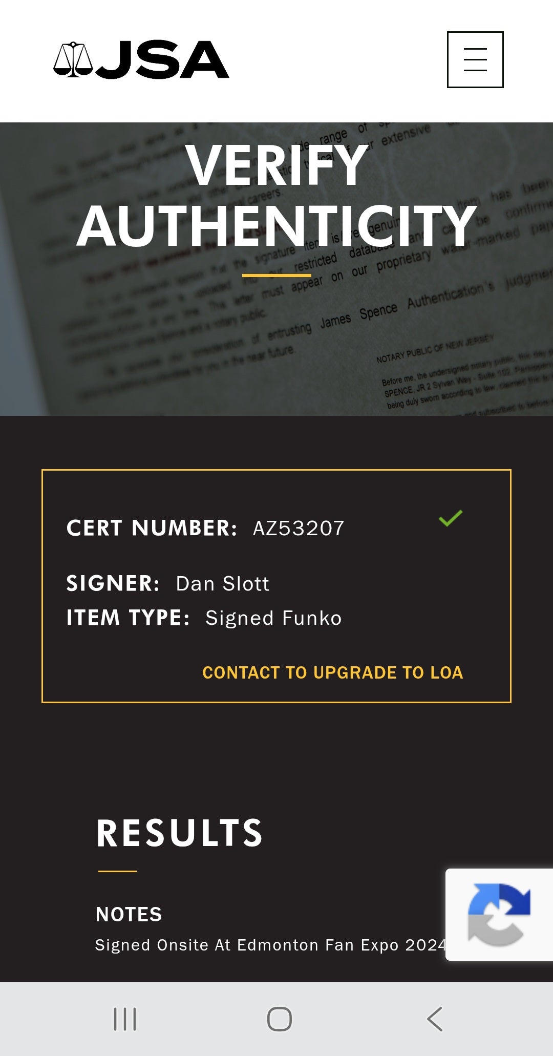 FUNKO POP- SPIDER-MAN #03- SIGNED CERTIFIED JSA