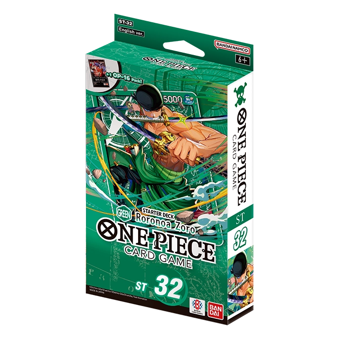 One Piece Card Game ST-32 Green Roronoa Zoro Starter Deck +OP-16 Pack Sealed