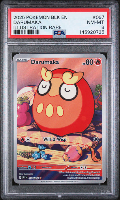 2025 POKEMON BLK EN-BLACK BOLT #097 DARUMAKA ILLUSTRATION RARE