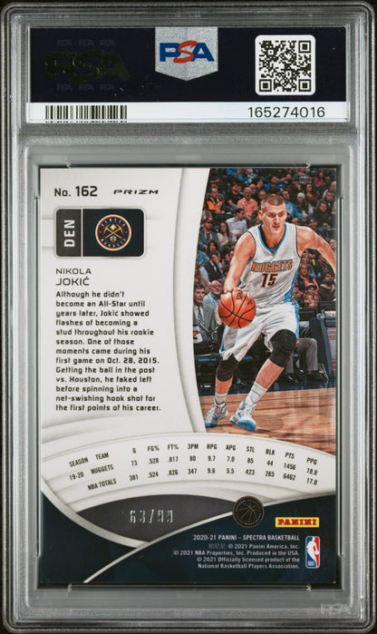 PANINI SPECTRA #162 NIKOLA JOKIC CELESTIAL- GRADED PSA 8