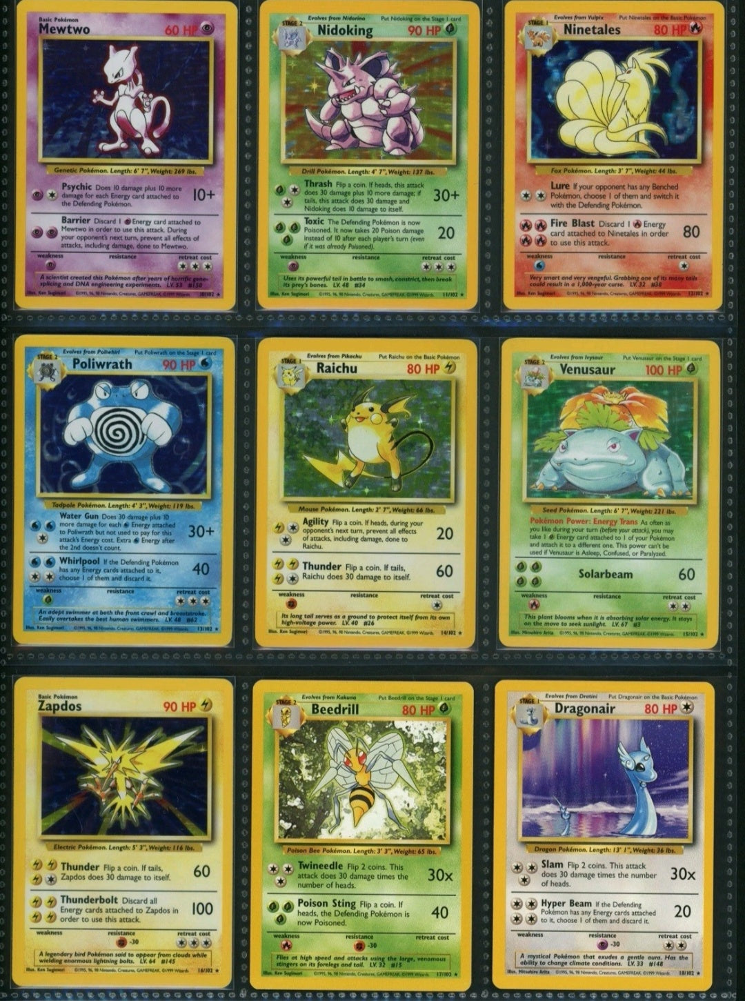 Pokemon Master Set 100% Complete Base Set 102/102 Jungle 64/64 Fossil 62/62