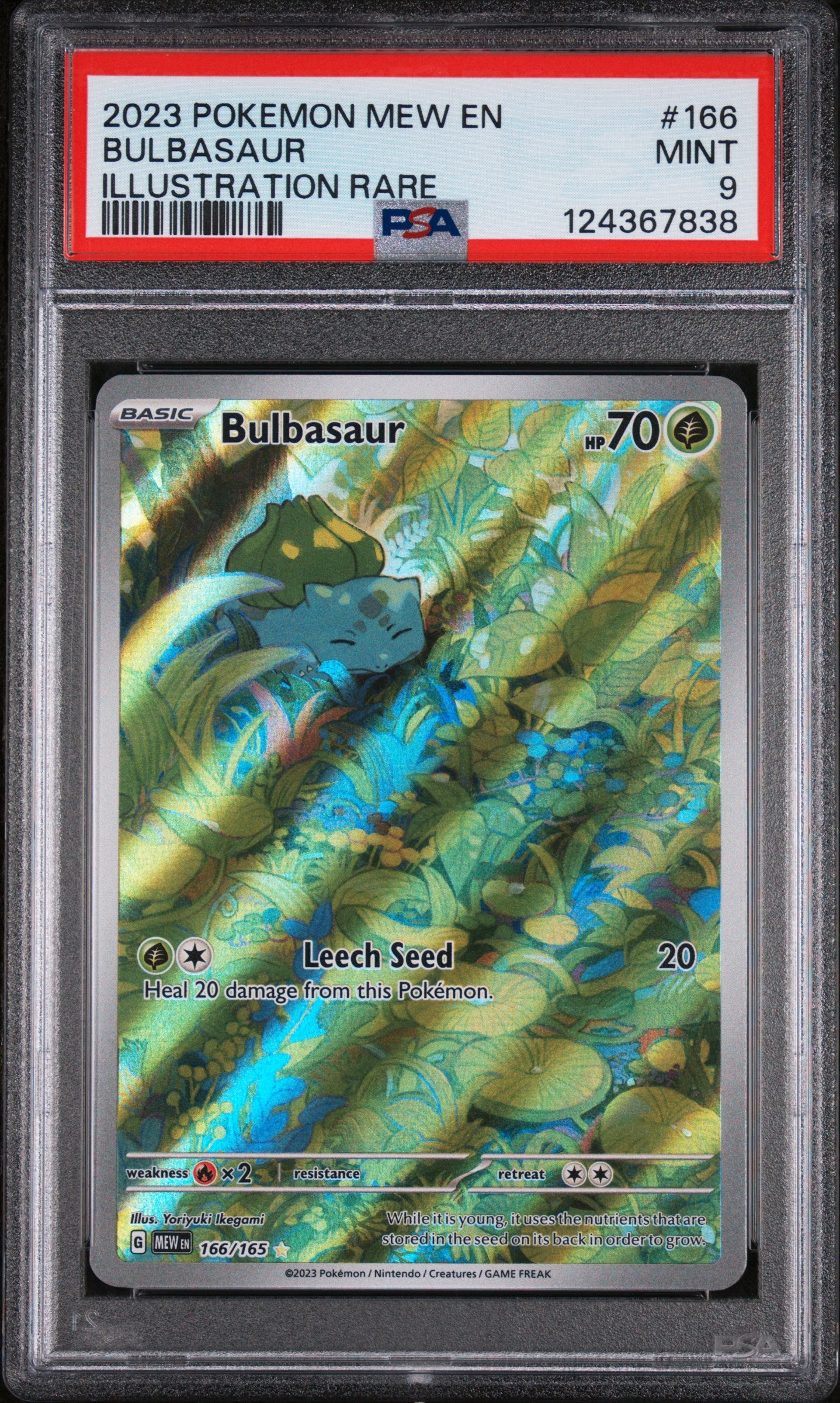 2023 POKEMON MEW EN-151 #166 BULBASAUR ILLUSTRATION RARE