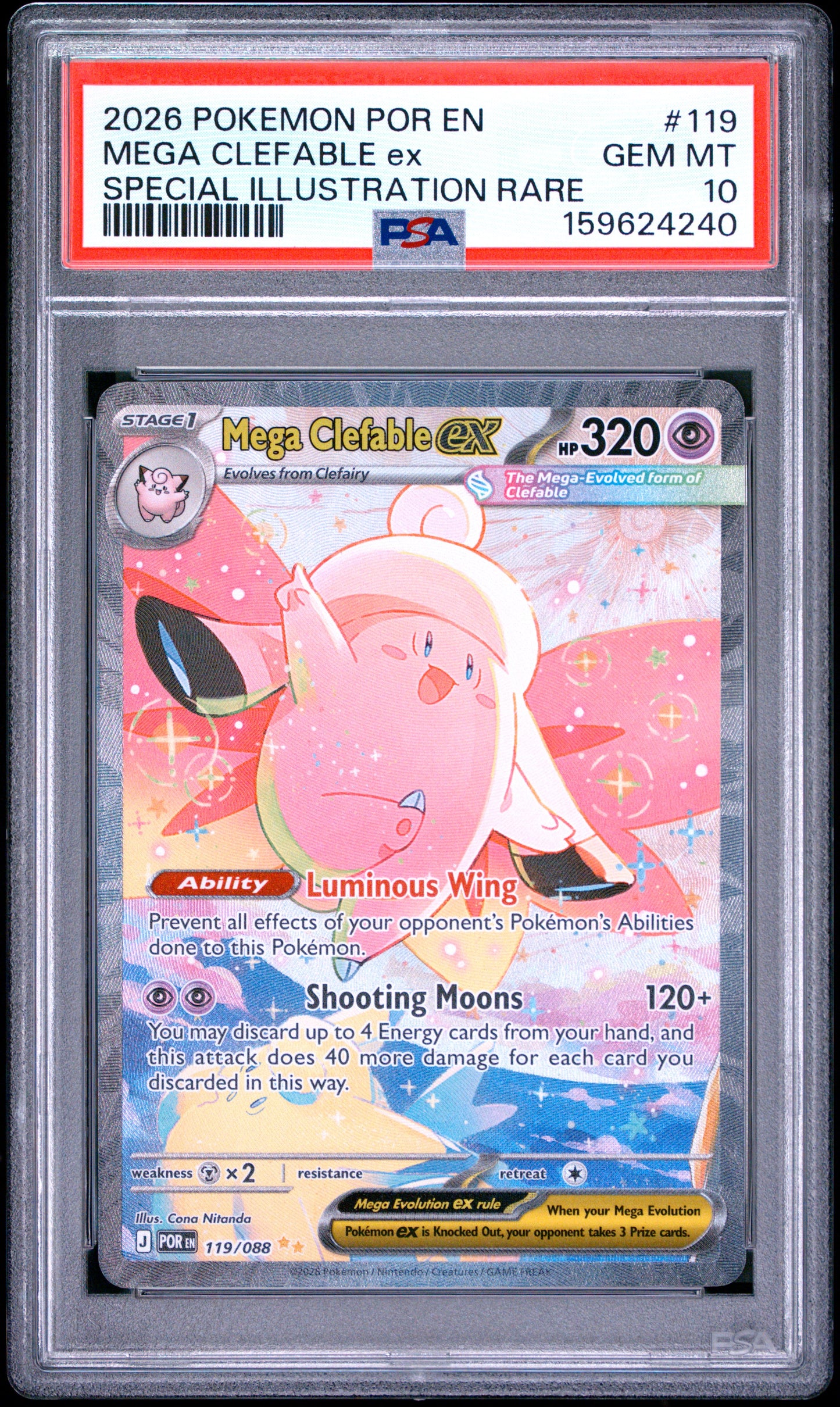 2026 POKEMON POR EN-PERFECT ORDER #119 MEGA CLEFABLE ex SPECIAL ILLUSTRATION RARE