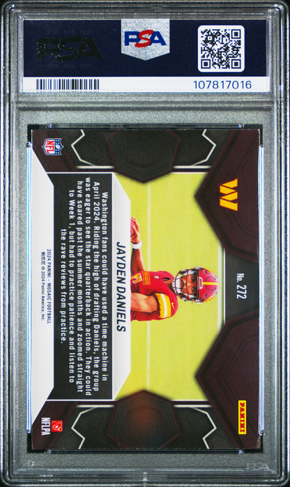 2024 PANINI MOSAIC #272 JAYDEN DANIELS- PSA 10 GRADED