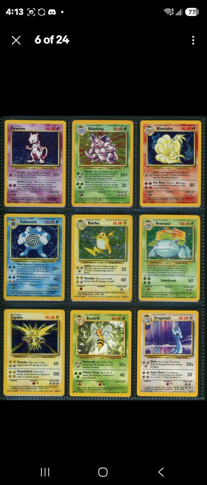 Pokemon Master Set 100% Complete Base Set 102/102 Jungle 64/64 Fossil 62/62