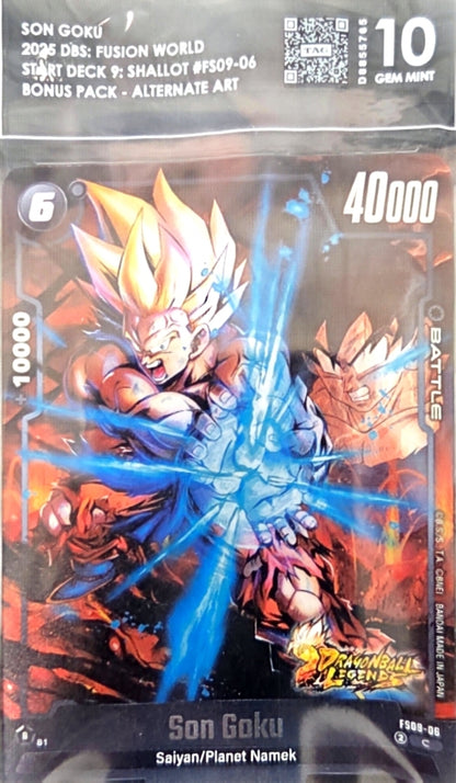 Son Goku 2025 DBS- Fusion World- Shallot #FS09-06- Bonus Pack- Alternate Art- Tag 10 GEM MINT