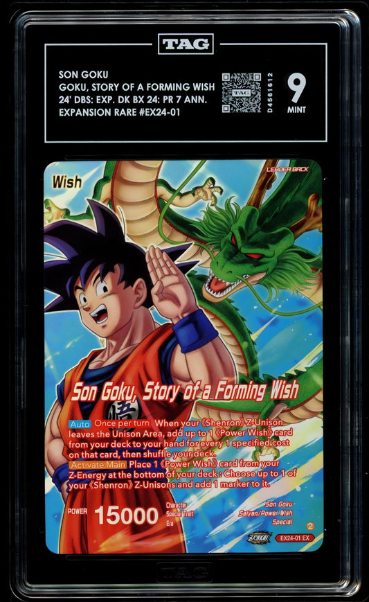 Son Goku: Expansion Rare #EX24-01 Graded Tag 9 MINT