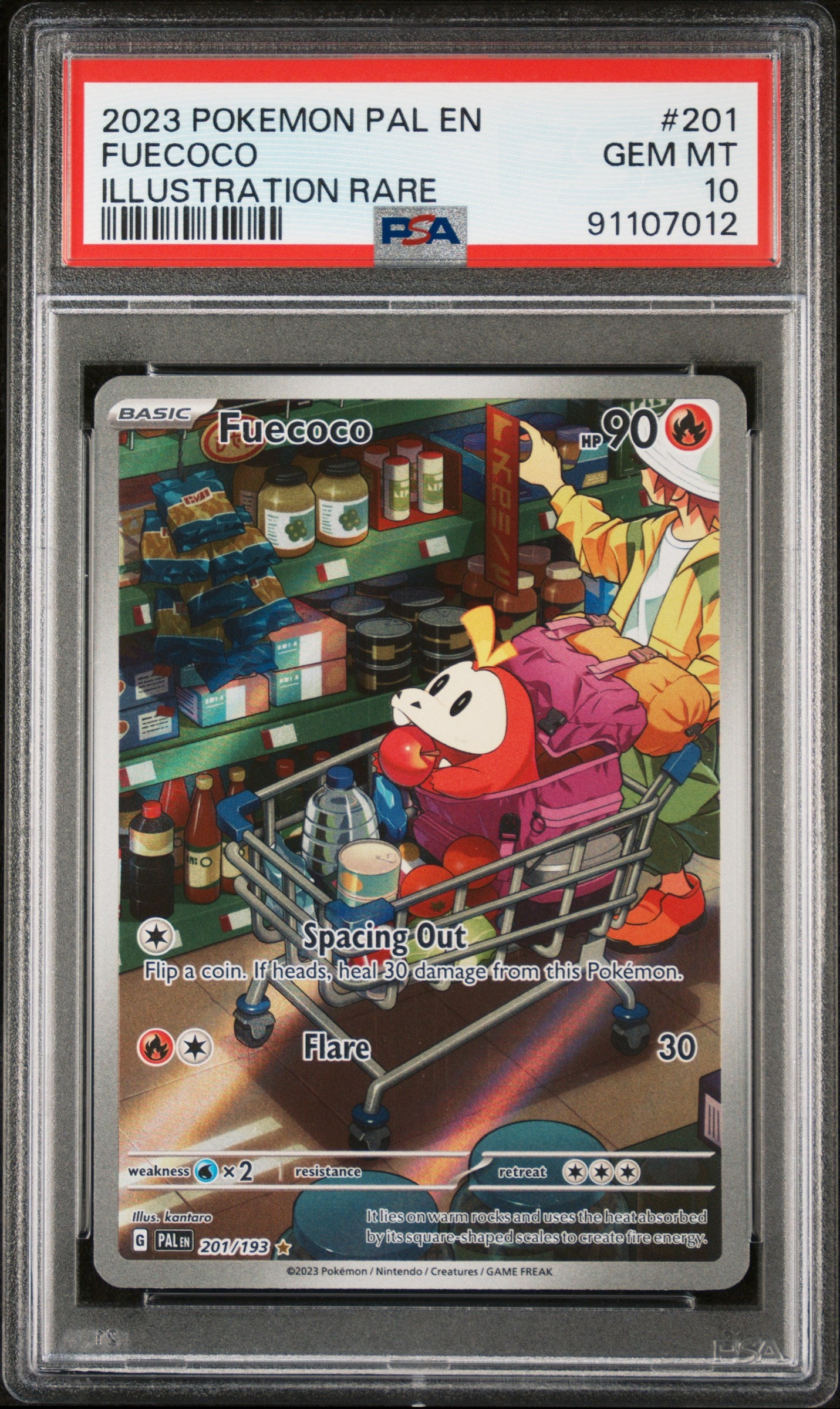 2023 POKEMON PAL EN-PALDEA EVOLVED #201 FUECOCO ILLUSTRATION RARE