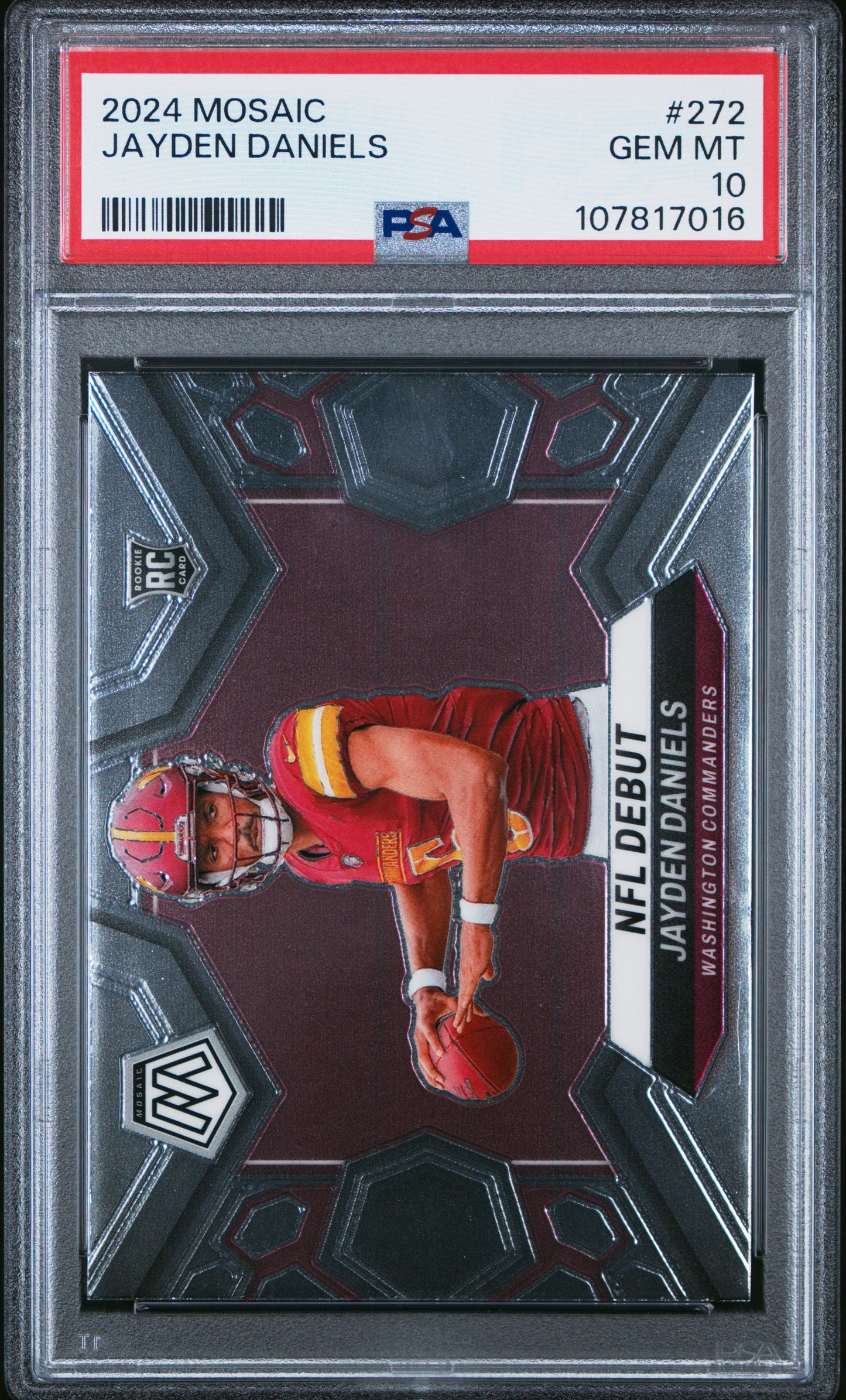 2024 PANINI MOSAIC #272 JAYDEN DANIELS- PSA 10 GRADED