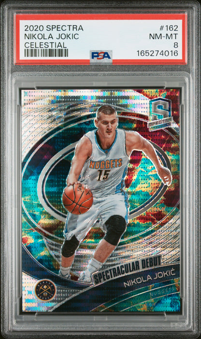 PANINI SPECTRA #162 NIKOLA JOKIC CELESTIAL- GRADED PSA 8