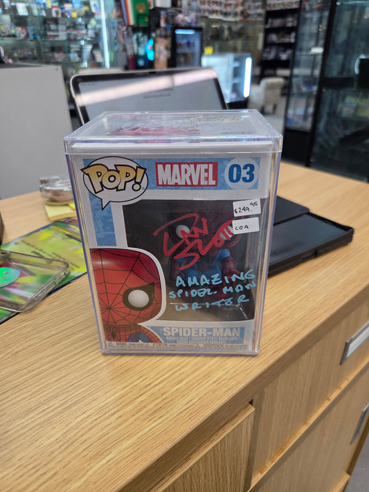FUNKO POP- SPIDER-MAN #03- SIGNED CERTIFIED JSA