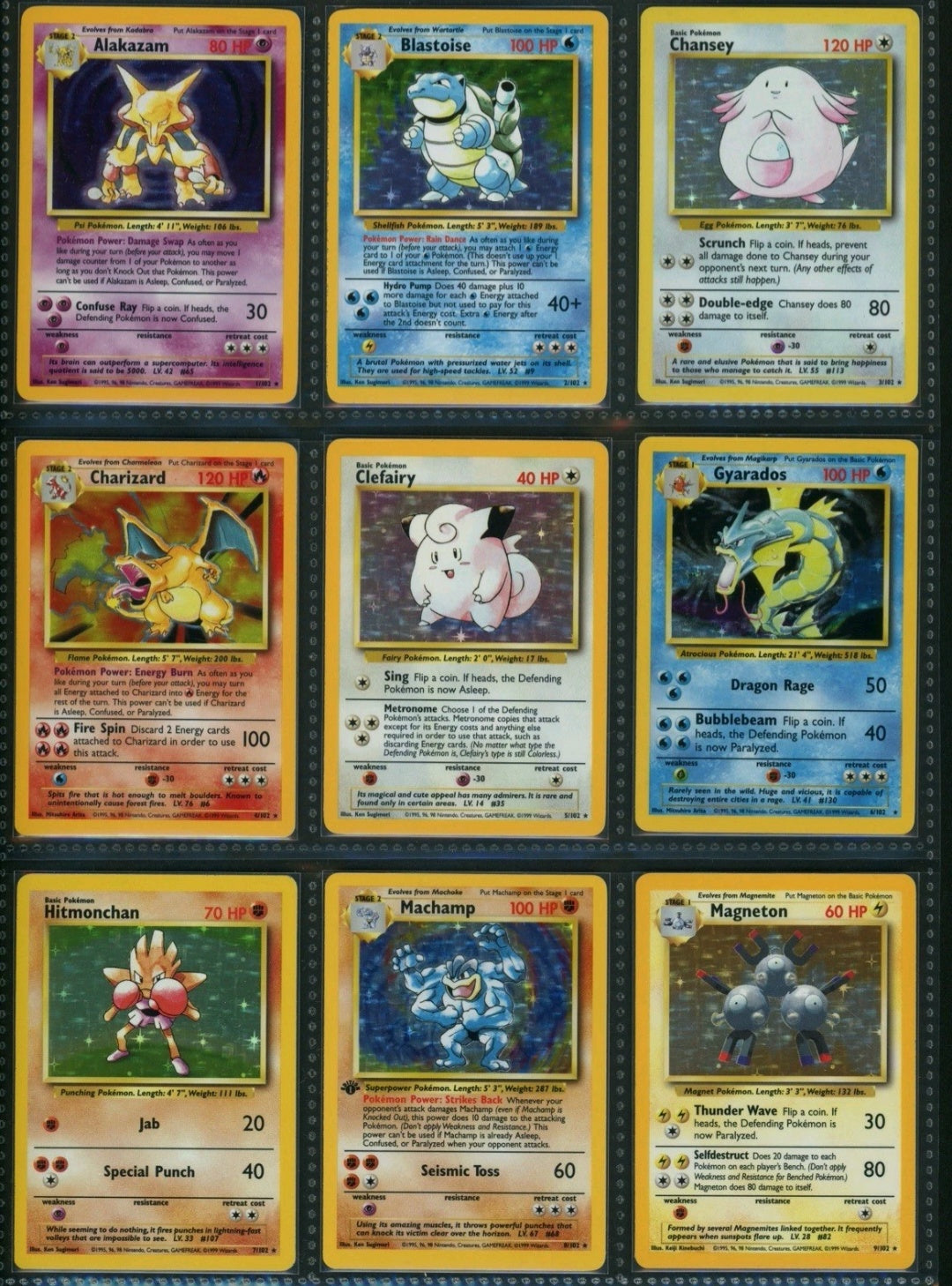 Pokemon Master Set 100% Complete Base Set 102/102 Jungle 64/64 Fossil 62/62