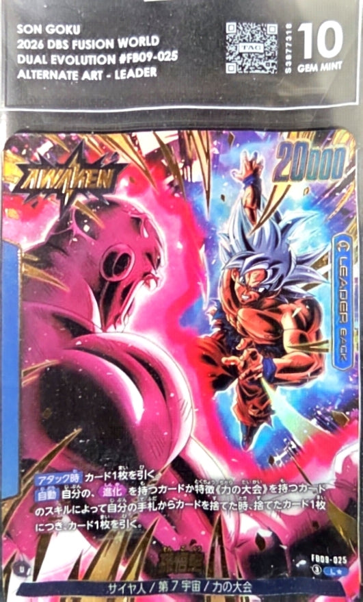 Son Goku : Fusion World 2026- Dual Evolution #FB09-025 Alt Art- Graded Tag 10 GEM MINT