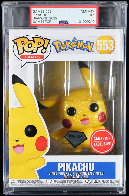 Games 553 Pikachu Diamond 2021 GameStop- GRADED PSA 8.5