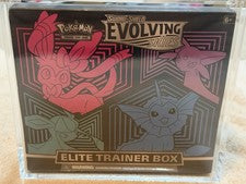 Pokémon TCG Evolving Skies Elite Trainer Box ETB Sealed Sylveon w/Case